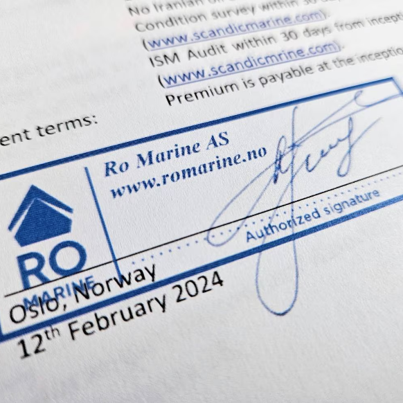 Over 100 ships have sailed without legitimate insurance from the Norwegian company Ro Marine image